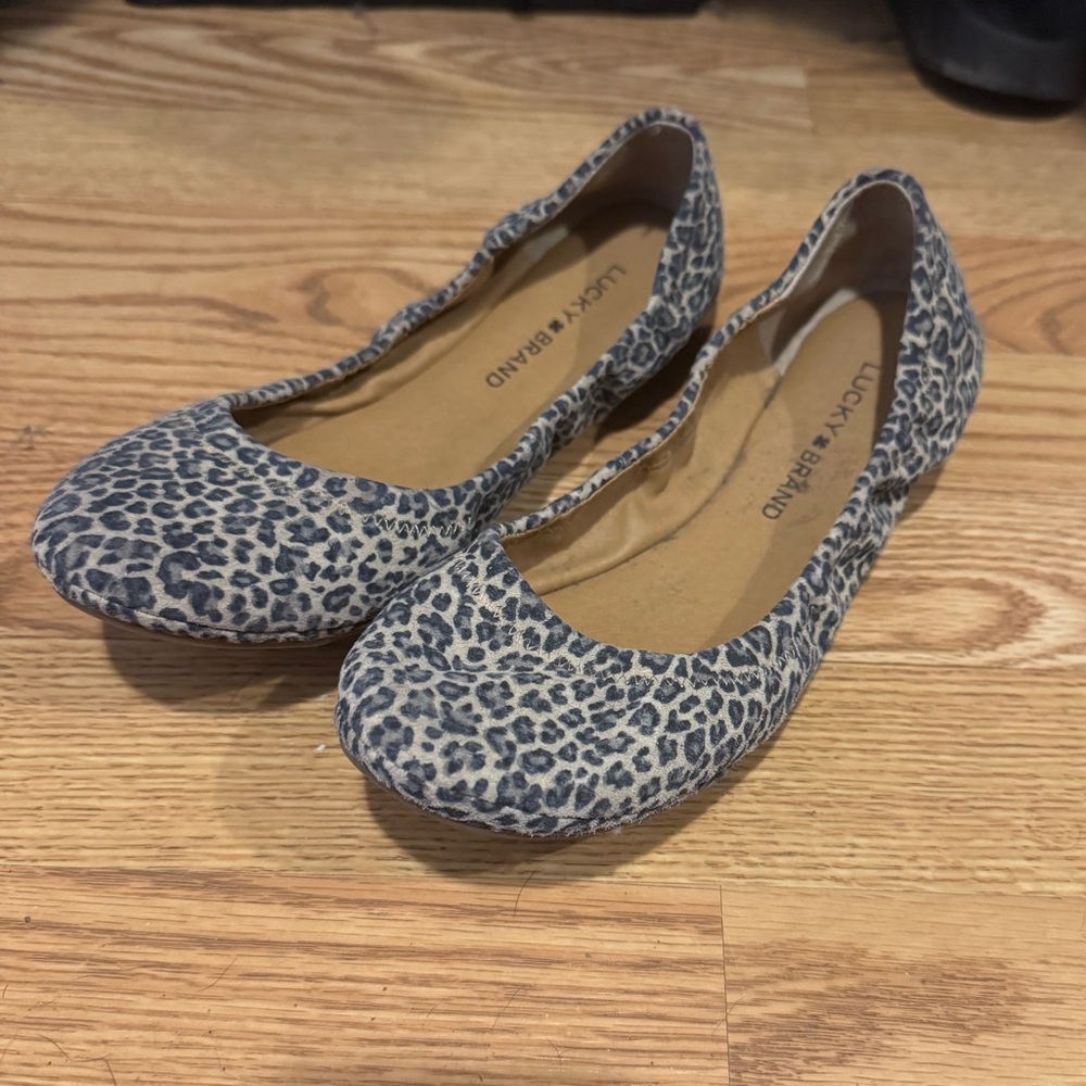 Lucky brand leopard ballet flats